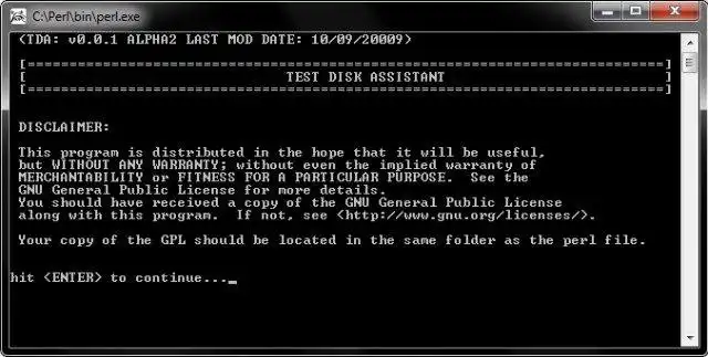 Download web tool or web app [TDA] Test Disk Assistant